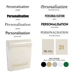 “Alpine Peaks” Cream Contemporary Post Box -Garden Supply Discount Store bcmw product fonts lb1153 crm