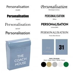 “April Showers” Slate Blue Contemporary Post Box 16 “April Showers” Slate Blue Contemporary Post Box -Garden Supply Discount Store bcmw product fonts lb1153 gry