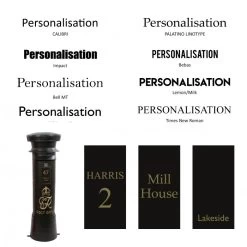 “Onyx Jewel” GR Post Box -Garden Supply Discount Store bcmw product fonts lb1154 blk 1