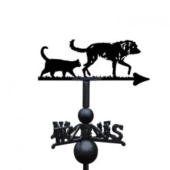 Bedlington Whippet & Cat Weathervane -Garden Supply Discount Store bedlington whippet cat weathervane 1