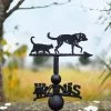 Bedlington Whippet & Cat Weathervane 2 Bedlington Whippet & Cat Weathervane -Garden Supply Discount Store bedlington whippet cat weathervane bcmw 2