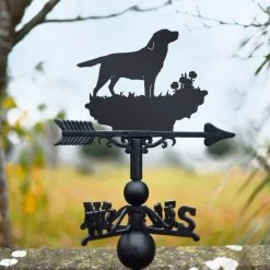 Weathervane Labrador -Garden Supply Discount Store bespoke labrador weathervane in garden