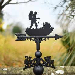 Hiking Weathervane -Garden Supply Discount Store bespoke trekking weathervane in garden