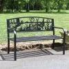 Bespoke Pheasant Iron & Steel Park Bench In Black -Garden Supply Discount Store bespoke pheasant iron steel park bench in black 2