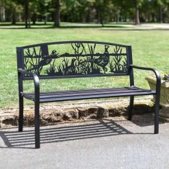 Bespoke Pheasant Iron & Steel Park Bench In Black 9 Bespoke Pheasant Iron & Steel Park Bench In Black -Garden Supply Discount Store bespoke pheasant iron steel park bench in black 5