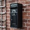 "Original Reproduction" Black Elizabeth Regina Slim Post Box -Garden Supply Discount Store black er elizabeth regina post box