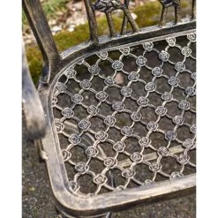 Black & Gold Rose Design Bench 14 Black & Gold Rose Design Bench -Garden Supply Discount Store black gold rose design bench 3