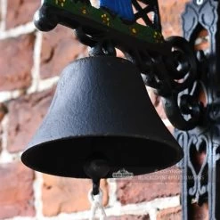Cast Iron Hand Painted Garden Bell - Jack And Jill -Garden Supply Discount Store black iron garden bell