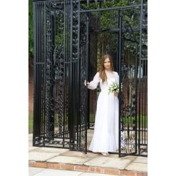 The LUXURY " Royal Alexandria" Wrought Iron Pavilion -Garden Supply Discount Store black royal alexandria garden gazebo wedding