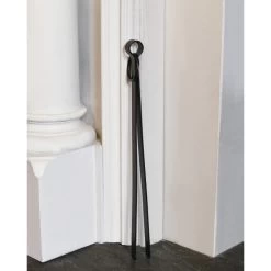 Black Simplistic Fireside & Firepit Tongs -Garden Supply Discount Store black simplistic fireside firepit tongs 1