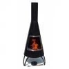 Black & Steel Finish Contemporary Chimenea - 125cm 1 Black & Steel Finish Contemporary Chimenea - 125cm -Garden Supply Discount Store black steel finish contemporary chiminea 2