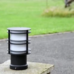"Riverfront" Black Steel Low Level Bollard Light 28cm 15 "Riverfront" Black Steel Low Level Bollard Light 28cm -Garden Supply Discount Store black steel low level bollard light 28cm 6