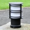 "Riverfront" Black Steel Low Level Bollard Light 28cm -Garden Supply Discount Store black steel low level bollard light 28cm 7