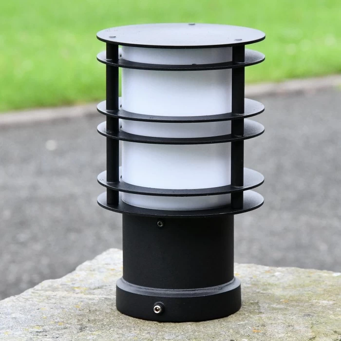 "Riverfront" Black Steel Low Level Bollard Light 28cm 3 "Riverfront" Black Steel Low Level Bollard Light 28cm