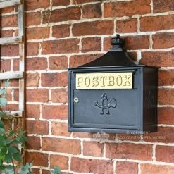 Black "The Suffolk" Post Or Parcel Box -Garden Supply Discount Store black suffolk post or parcel box