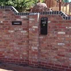 Black & White Slim King George Post Box -Garden Supply Discount Store black white slim line gr post box 2