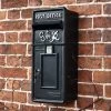 Black & White Slim King George Post Box