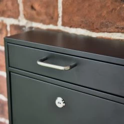 "Brookville" Black Wall Mounted Post Box -Garden Supply Discount Store brookville black wall mounted post box 4 2