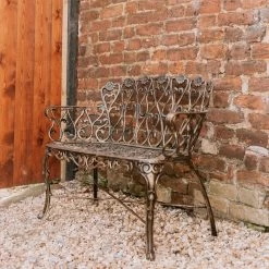 Brushed Gold "Chorley" Daisy Bench -Garden Supply Discount Store brushed gold chorley daisy bench