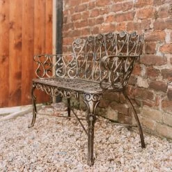 Brushed Gold "Chorley" Daisy Bench -Garden Supply Discount Store brushed gold chorley daisy bench 2