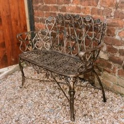 Brushed Gold "Chorley" Daisy Bench -Garden Supply Discount Store brushed gold chorley daisy bench 4