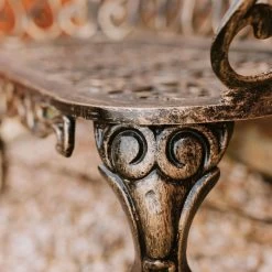 Brushed Gold "Chorley" Daisy Bench -Garden Supply Discount Store brushed gold chorley daisy bench 5