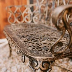 Brushed Gold "Chorley" Daisy Bench -Garden Supply Discount Store brushed gold chorley daisy bench 6