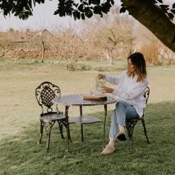 Brushed Gold "Wentworth" Two Seater Dining Set -Garden Supply Discount Store brushed gold wentworth two seater dining set 3