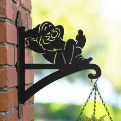 Cartoon "Sleeping" Dwarf Hanging Basket Bracket