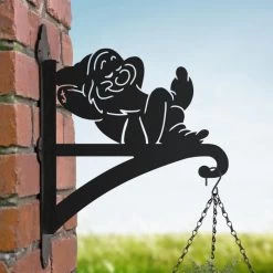 Cartoon "Sleeping" Dwarf Hanging Basket Bracket -Garden Supply Discount Store cartoon sleeping dwarf hanging basket bracket 5