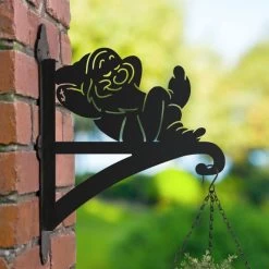 Cartoon "Sleeping" Dwarf Hanging Basket Bracket -Garden Supply Discount Store cartoon sleeping dwarf hanging basket bracket 6