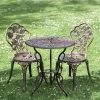 Cast Aluminium "Blossom" Bronze Two Seater Bistro Set 1 Cast Aluminium "Blossom" Bronze Two Seater Bistro Set -Garden Supply Discount Store cast aluminium 22blossom 22 bronze two seater bistro set 1