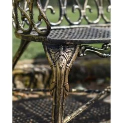 Cast Aluminium "Halter" Two Seater Garden Bench -Garden Supply Discount Store cast aluminium 22halter 22 two seater garden bench 3