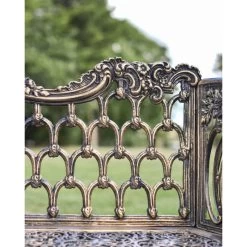 Cast Aluminium "Roman Buckle" Three Seater Garden Bench -Garden Supply Discount Store cast aluminium 22roman buckle 22 three seater garden bench3