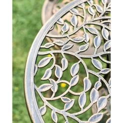 Cast Aluminium "Rosette" Bronze Two Seater Bistro Set -Garden Supply Discount Store cast aluminium 22rosette 22 bronze two seater bistro set 10