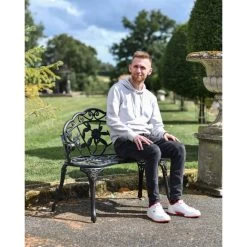 Garden Supply Discount Store -Garden Supply Discount Store cast aluminium 22tri floral 22 black two seater garden bench 7