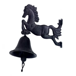 Cast Iron Jumping Horse Garden Bell