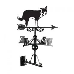 Border Collie With Ear Up Weathervane 13 Border Collie With Ear Up Weathervane -Garden Supply Discount Store cast iron steel border collie with ear up weathervane 5