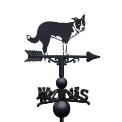 Border Collie With Ear Up Weathervane 12 Border Collie With Ear Up Weathervane -Garden Supply Discount Store cast iron steel border collie with ear up weathervane 6