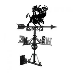 Cast Iron & Steel Cartoon Warthog Weathervane -Garden Supply Discount Store cast iron steel cartoon warthog weathervane 1