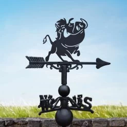 Cast Iron & Steel Cartoon Warthog Weathervane -Garden Supply Discount Store cast iron steel cartoon warthog weathervane 5