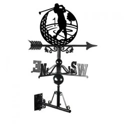 Cast Iron & Steel Female Golfer Weathervane -Garden Supply Discount Store cast iron steel female golfer weathervane 1