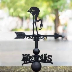 Cast Iron & Steel Head Down Flamingo Weathervane -Garden Supply Discount Store cast iron steel head down flamingo weathervane 3