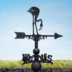 Cast Iron & Steel Head Down Flamingo Weathervane -Garden Supply Discount Store cast iron steel head down flamingo weathervane 6