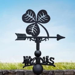 Cast Iron & Steel Shamrock Weathervane -Garden Supply Discount Store cast iron steel shamrock weathervane 3