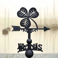 Cast Iron & Steel Shamrock Weathervane -Garden Supply Discount Store cast iron steel shamrock weathervane 4