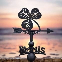 Cast Iron & Steel Shamrock Weathervane -Garden Supply Discount Store cast iron steel shamrock weathervane 6