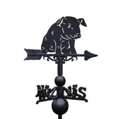 Sitting Piglet Weathervane -Garden Supply Discount Store cast iron steel sitting piglet weathervane 1