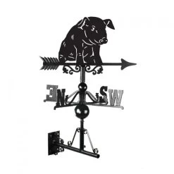 Sitting Piglet Weathervane -Garden Supply Discount Store cast iron steel sitting piglet weathervane 2
