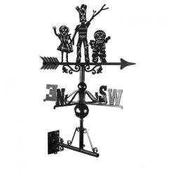Three Woodland Characters Weathervane -Garden Supply Discount Store cast iron steel three woodland characters weathervane 6